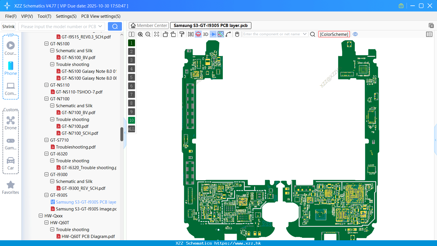 Samsung S3-GT-I9305 PCB Layer